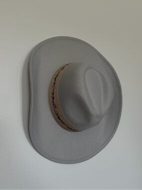Blue Grey Felt Cowgirl Hat
